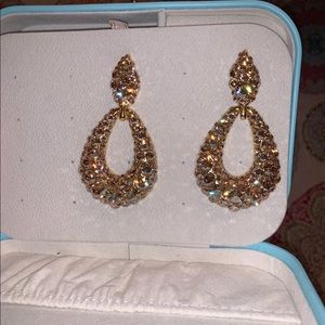 Gold AB Pageant earrings, only worn twice